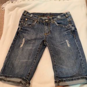 Miss Bisou distressed jean shorts